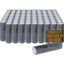 I-gen Industrial E002 Inr 18650 3.7v 2600 Mah 5c 9.62wh Li-ıon Şarjlı Pil Düz Başlı Lityum Pil 100'lü Paket I-gen143