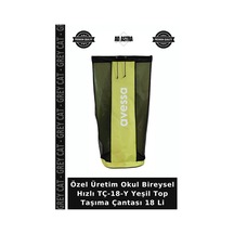 Özel Üretim Okul Bireysel Hızlı Tç-18-y Yeşil Top Taşıma Çantası 18 Li