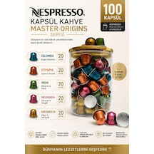 Kapsül Kahve Master Origins Seri 100 Kapsül + Cam Saklama Kutusu Hediyeli