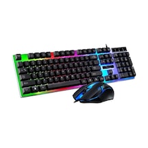 Miaxtreme Kablolu Usb Türkçe Q Multi Fonksiyonlu 104 Tuş Reinbow Aydınlatmalı Gaming Oyuncu Klavye Mouse Set