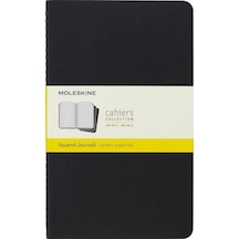 Moleskine Cahier Journals 3 Lü Kareli Defter 13x21 Black Siyah