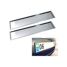 2 Li Paslanmaz Krom Metal Plakalık 52.7cm X 11.5cm