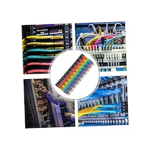 Kyrotech 100 Lü Renkli Kablo Etiketi Seti 6mm Plastik, 10 Renk, Yeniden Kullanılabilir Kordon Etiketi, Fiber Optik Ve Elektrik Kabloları İçin Kablo Düzenleyici Etiket Klipsleri Çok Renkli