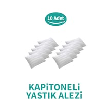 Kapitoneli Yastık Alezi 10'lu Pamuklu Fermuarlı Kapitone Yastık Koruyucu Yastık Kılıfı