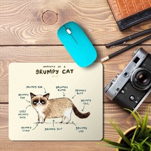 Kedi Anatomisi Baskılı Mousepad Mouse Pad