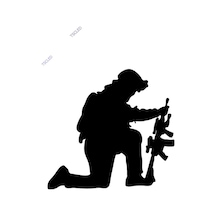 Asker Silüet Sticker 16Cm
