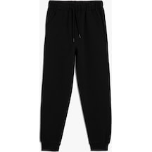 Koton Basic Jogger Eşofman Altı Cepli Beli Bağlamalı Dokulu Siyah 4wkb40010tk 4WKB40010TK999 Siyah