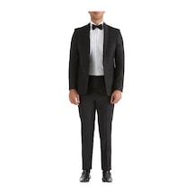 Efor Black 037 Slim Fit Çıkarılabilir Saten Yaka Siyah Damatlık Smokin Takım Siyah Efor Black 037 Slim Fit Çıkarılabilir Saten Yaka Siyah Damatlık Smokin Takım Siyah