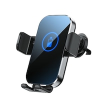 Wisdomselect X10 15w Kablosuz Hızlı Şarj Araba Şarj Cihazı Telefon Tutucu Cep Telefonu Braket Standı - Gümüş Gümüş Yok Havalandırma Gmea03