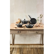 Kristal Döküm 7 Parça Set Siyah
