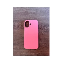 İphone 17 Uyumlu Pembe Kadife İç Yüzeyli Silikon Telefon Kılıfı