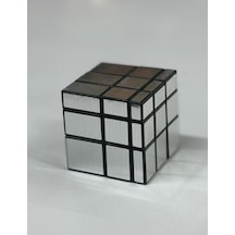 3x3x3 Mirror Sihirli Zeka Küpü Geometrik Asimetrik Gümüş Gri