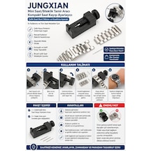 Jungxıan Mini Saat/bileklik Tamir Aracı Kompakt Saat Kayışı Ayarlayıcı Çelik Saat Bant Sökme Ve Kısaltma Aparatı Ev Kullanımı Ve Tüm Saat Modelleri İçin Siyah