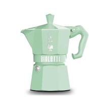 Bialetti - Exclusive: 3 Cups Ocak Üstü Espresso Pişirici - 130ml - Yeşil Renk - Alüminyum Gövde - Patentli Güvenlik Valfi - Tüm Ocak Türleri İçin Uygundur İndüksiyon Hariç Sku: Mır8690010538345