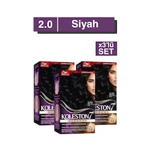Koleston Supreme Kit Saç Boyası 2/0 Siyah X3 Adet