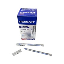 2305 İğne Uçlu Tükenmez Kalem, 0.5 Mm, Mavi, 50 Adet ---