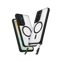 Newface Samsung Galaxy S23 Fe Kılıf Enka Magsafe Silikon Kılıf - Siyah