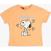 Koton Snoopy Tişört Lisanslı Kısa Kollu Bisiklet Yaka Pamuklu Turuncu 3smg10149ak 3SMG10149AK202 Turuncu