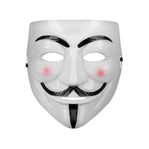Beyaz Renk Pembe Yanaklı İthal V For Vendetta  Maskesi