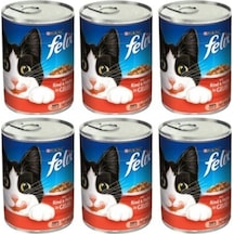 Purina Felix Sığır Etli Konserve Yetişkin Kedi Maması 6 x 400 G