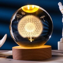 Szypzstore Parlayan Kristal Küre Gece Işığı Sıcak Işık Uyku Sıcak Renk Gece Işığı 9vdg41 Sari