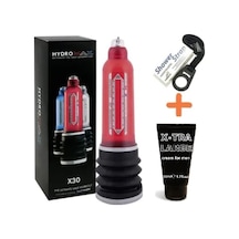 Hızlı Express Hydromax X30 Sulu Vakum Penis Pompası Kırmızı + Penis Kremi