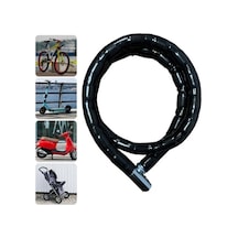 Dayanıklı Motor Bisiklet Kilidi 22 Mm Çelik Halat 100 Cm Uzunluk