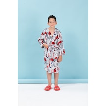 Özdilek Spiderman Wall Disney Lisanslı Kapüşonlu Çocuk Bornozu 5/6 Yaş 433466 Gri