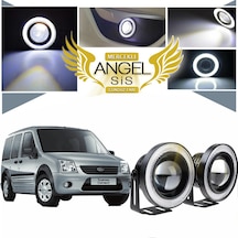 Ford Transit Connect Uyumlu, Universal Mercekli Led Sis Farı, 76mm Beyaz Renk
