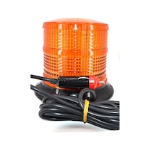 3 Mod 72 Led Çakar Döner Tepe Lamba Sarı 12v 24v Sabit - Seyyar Seyyar Mıknatıslı - Kablolu