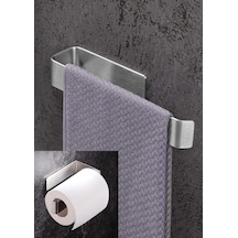 Paslanmaz Çelik Havluluk Ve Tuvalet Kağıdı Askısı Set Inox Kendinden Yapışkanlı Anında Kolay Mo Diğer