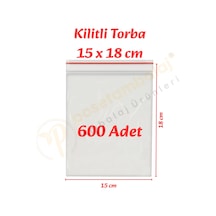 15x18 Cm. Kilitli Torba 600 Adet