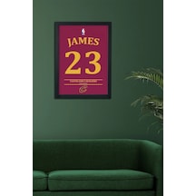Lebron James Tasarımlı Siyah Çerçeveli Tablo Poster