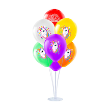 Balon Standlı. 7 Adet - Unicorn Rainbow Balon