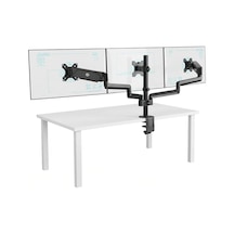 Std48036e 17"-27" Üçlü Ergonomik Monitör Kolu, 3 Ekranlı Amortisörlü Stand, 360 Pivot Vesa Tutucu, Trader/yazılımcı Kurulumu 3x7kg
