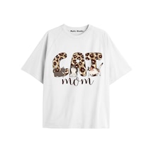 Kalic Studio Y2k Vintage Leopar Baskılı Siyah T-shirt Kod 107 Beyaz-107