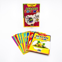 Afacan Boyama Kitap Seti Renkli Örnekli 1. Hamur 128 Sayfa Çiz Bo N11.41
