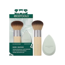 Lexroo Blend + Blur Makyaj Fırçası Ve Sünger Duo, Makyaj Blender Sünger Ve Fondöten Fırçası