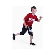 Fyk Kids Dg-nuk Yazı Baskılı Erkek Çocuk Yazlık Takım Kırmızı
