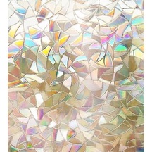 Ankatek Yapışkanlar Yapışkan Statik Pencere Pencere Olmayan Gizlilik Filmi Filmi Dekoratif Çıkartmaları Cam 3d Uh Beyaz Beyaz