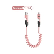 Eıma 4in1 Yaylı Esnek Hızlı Şarj Kablosu Type-c Lightning Micro Usb 65w Pd