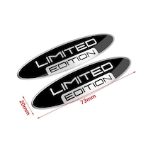 Limited Edition Silver 3d Gel Oval Sticker Diğer