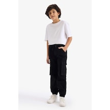Defacto Kargo Gabardin Pantolon Erkek Çocuk G8013a826spbk81 Siyah-bk81