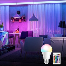 Yeni 2025 Rgb Led Ampul Çok Renkli Led Home Uzaktan Kumandalı Dim Edilebilir Ampul Rengarenk Ampül, Drwlampül Diğer