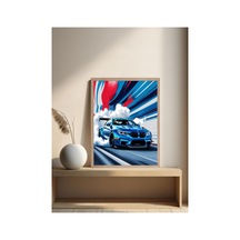 Bmw Doğal Ahşap Çerçeveli Tek Parça Dekoratif Tablo Çok Renkli - 818976756 Çok Renkli