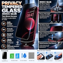 Iphone 18 Pro Max Uyumlu Privacy Hayalet Temperli Cam Ekran Koruyucu