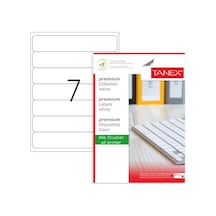 Tanex Tw-2107 A4 192.5 X 39 MM 100'lü Beyaz Lazer Yazıcı Etiket