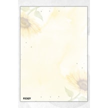 A5 Çiçek Bloknot Çizgisiz Defter - 50 Yaprak - Memopad - Notepad - Not Defteri - Not Kağıdı - 2054 Çok Renkli