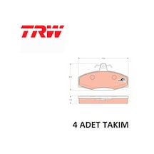 Ön Fren Balata Tk. Favorit 1989/1997 Felicia 1-2 Caddy 2 9u7 6u0698151 Trw Gdb1280