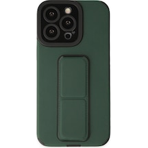 Apple iPhone Uyumlu  14 Pro Kılıf Mega Standlı Silikon -  Yeşil